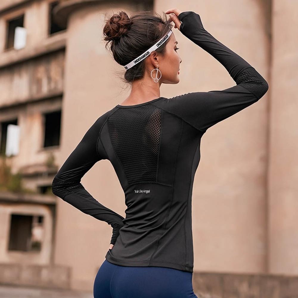 Long Sleeve Gym Sport Shirt Yoga Tops Yoga Shop 2018
