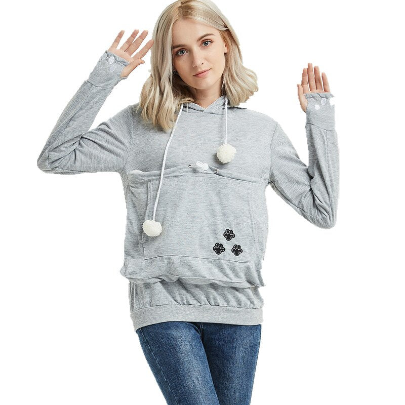 Hooded Sweatshirt Designed For Cat Lovers Yoga Shop 2018