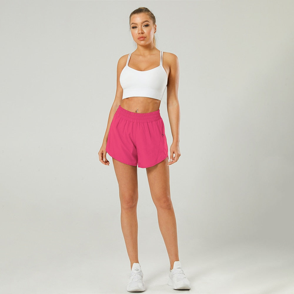 Women Loose Side Zipper Pocket Shorts Yoga Shop 2018