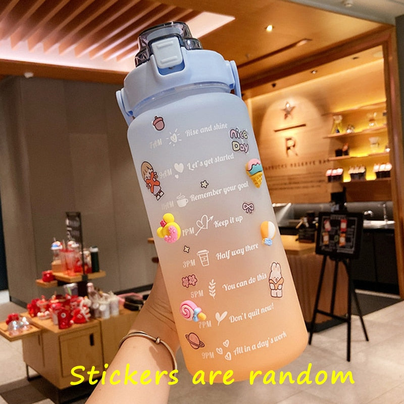 Straw Cup Time Scale Water Bottles Yoga Shop 2018